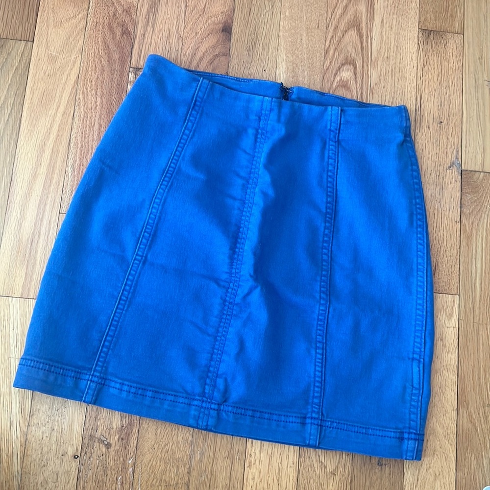 Free People Bright Blue Mini Skirt